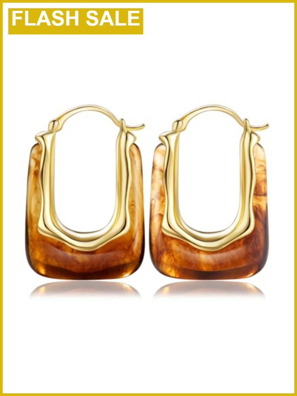 Resin Hoop Earrings Chunky Acrylic Huggie Dangle Statement Jewelry